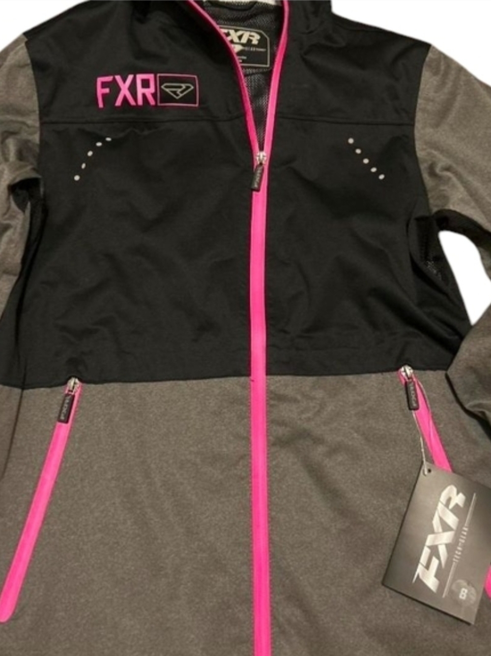 FXR Tech Gear Women's Black & Gray Insulated Ski Jacket with Pink Accents - Picture 4 of 5